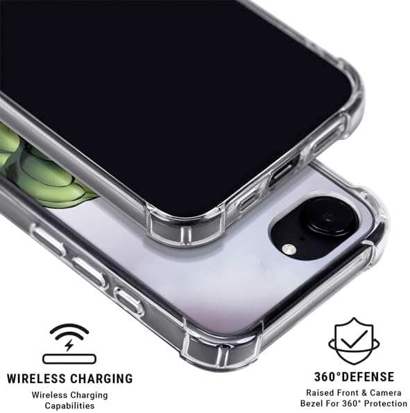 Skinit Clear Phone Case Compatible with iPhone 16e - Officially Licensed Marvel Avengers Hulk Design