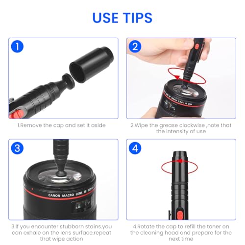 Image of ZORBES Professional 14-in-1 Camera Cleaning Kit, Camera Cleaning Travel Kit for DSLR Camera Canon Sony Nikon, Ideal for Cleaning Lenses, Cameras, Filters, Displays, Monitors, Game Consoles, Keyboard
