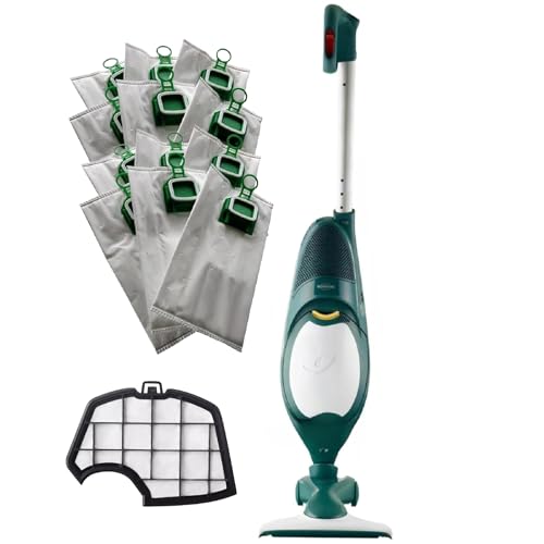 PIESSEONLINE - Aspirapolvere VK140 Folletto RIGENERATO - 900W di Potenza con Spazzola HD40 Integrata - Filtri HEPA - Cavo Rinforzato di 7m - Pulizia Efficace su Ogni Superficie (Scopa + 12 Sacchetti)