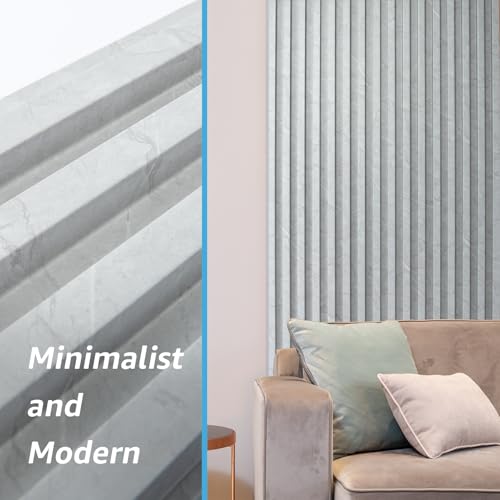 Image of Art3d 96 x 6 Inch WPC Slat Wall Paneling for Interior Decor, 8-Pack, Slate