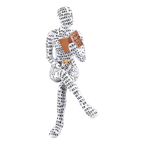 Qiyuda Home Decor Pulp Reading Women Thinker Statue Aesthetic Sculpture Room Decor Modern Abstract Decoration On Shelf Table Desk For Living Room Office Bedroom #TOP18