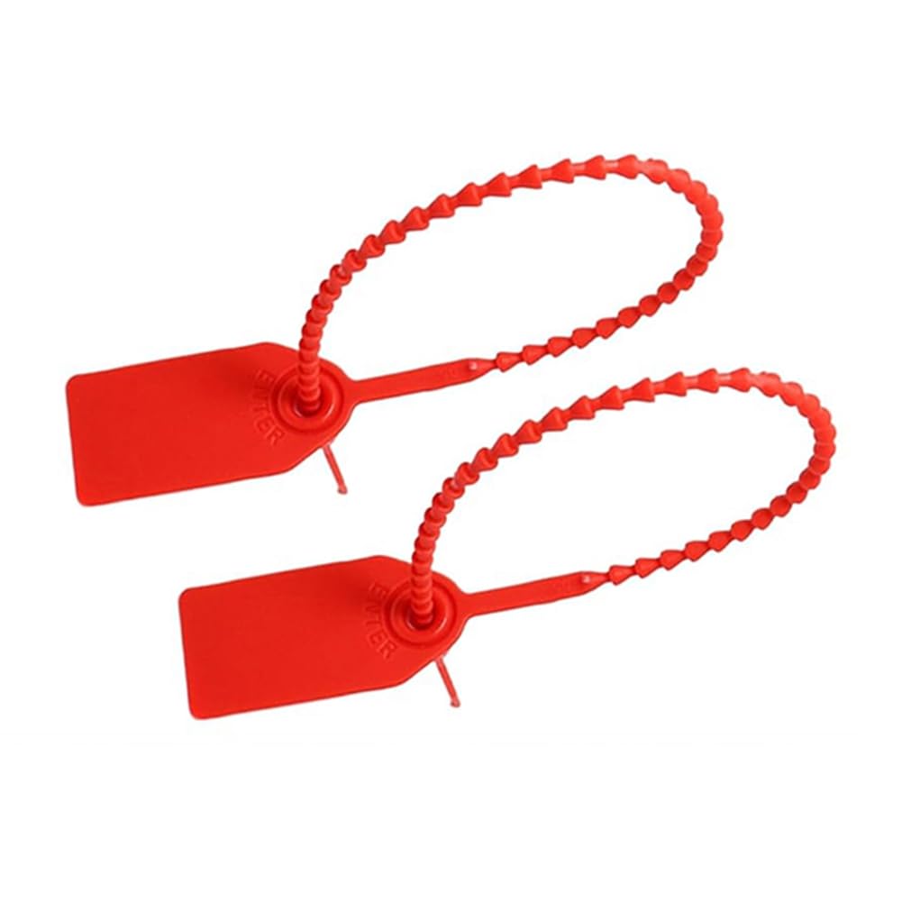 500 Pcs Sceaux de Sécurité en Plastique pour Extincteurs D'Incendie, Étiquettes Vierges Auto-Verrouillables pour Remorques de Signalisation de Sécurité.