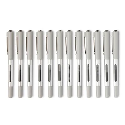 Amazon Basics Liquid Ink Rollerball Pens, Fine-Tip, 0.7mm, Black, 12-Pack