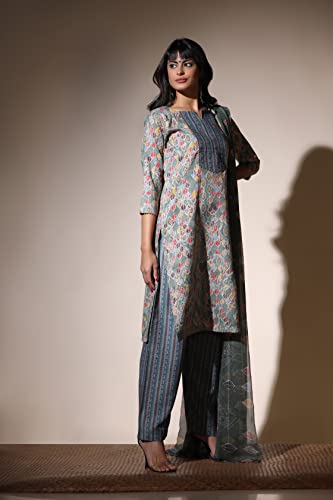 Image of GRECIILOOKS Women Kurta Set with Dupatta for Women | Kurti Set for Women | Festive Kurta Set for Women | Regular Fit Kurta
