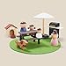 Tiny Land Doll House, Modern Family Dollhouse with Realistic Design, Wooden Dollhouse with 53Pcs Furniture - Ideal Gift for Kids Ages 3+