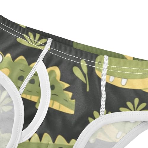 GuoChe Toddler Boy Underwear Cotton Cartoon Safari Crocodiles in Sizes 2T,3T, 4T, 5T, 6Y and 8Y4