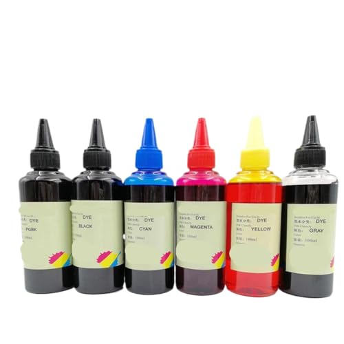 Encre photo par sublimation haute densité 6 couleurs flacons stables de 100ML