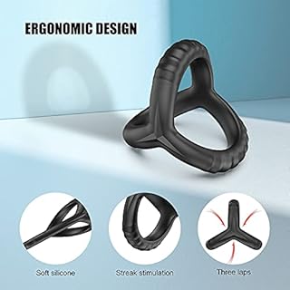 binxliuxo Anello a triangolo flessibile nero per anello ritardato da uomo