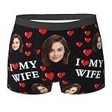 Calzoncillos Boxer Personalizados. Ropa Interior Masculina Divertida Regalos Personalizados para Hombres maridos y Novios Parejas San Valentín Bodas y cumpleaños