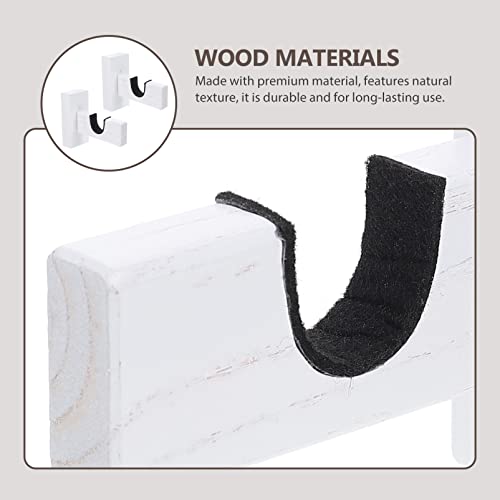 Gatuida Wall Mount Clothes Rack Wall Mount Baseball Bat Holder Baseball Bat Display Rack Horizontal Rack Brackets Handmade Bat Holder Baseball Bat Accessories (White) Wall Clothes Rack - Image 3