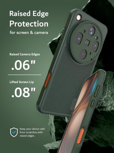 Image of TUDIA MergeGrip Designed for Oppo Find X9 Ultra Case (2026), [Military Grade Drop Tested] Dual Layer Slim Rugged Heavy Duty Shockproof Protective Phone Cover (Pine Green, MagSafe Compatible)