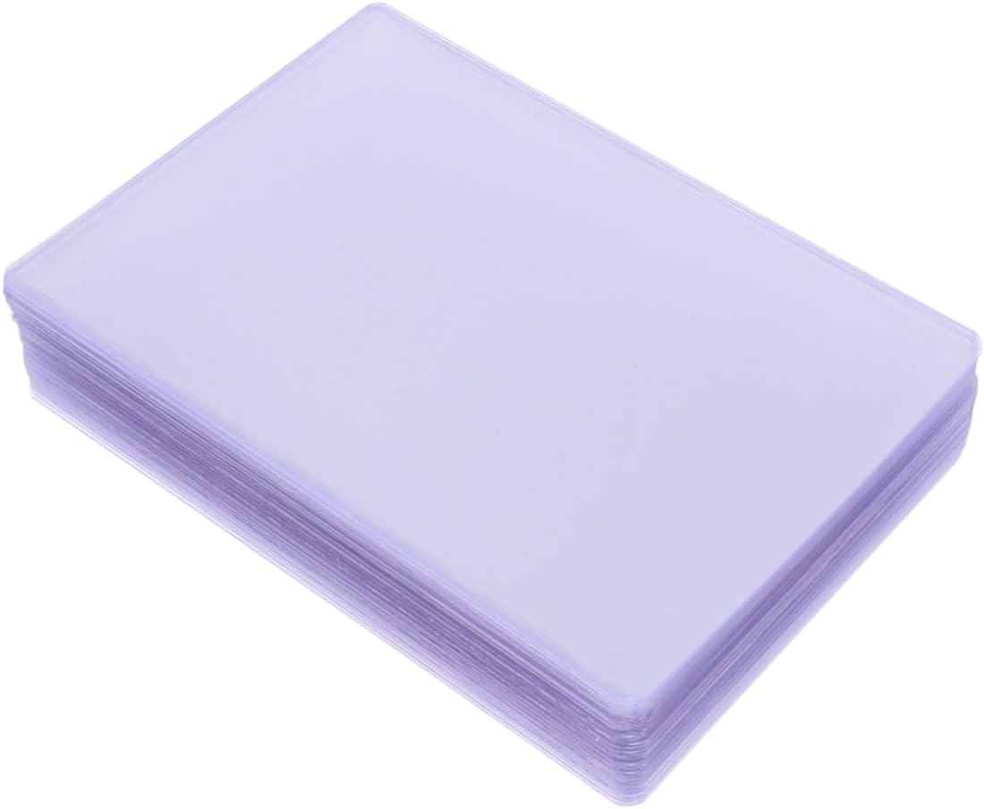 NUOBESTY 50pcs Card Sleeves Hard Card Protectors for Photos and Postcards Easy to Insert and Remove High Clarity Lightweight Design