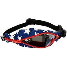 SPIbelt Kids Pocket Belt, Expandable Pocket, Adjustable Waist, No Bounce, No Logo Band, Stars & Stripes with Red Zipper