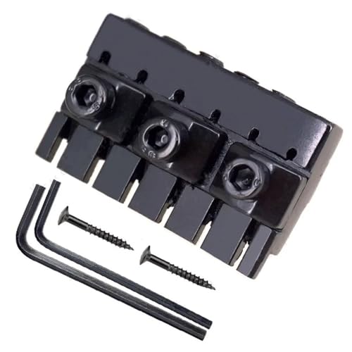 A Set Black Guitar Locking Nut For Headless Electric Guitar Accessories Parts Musical Instrument
