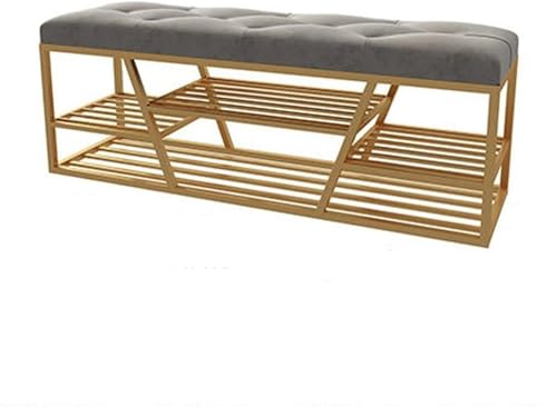 Genérico Banco para Zapatos, Taburete Cambiador, Almacenamiento para el hogar, Zapatero, cojín, Taburete Largo, Taburete para Zapatos, Banco para pie de Cama (A, L 120 cm)