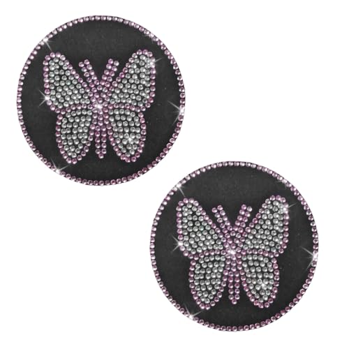2PCS Bling Butterfly Coaster para portavasos de coche miniatura 1