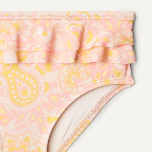 Amazon Essentials x Sofia Grainge Baby Mädchen Zweiteiliger Badeanzug, Muschelrosa, kunstvolles Paisley, 18 Monate