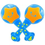 ISEE Baby Maracas, My First Musical Toy Rattle 1 Year Old Child Toddler Kids, Infant Learning Toys Newborn 6 to 12 Months Girls Boys.(Blue)