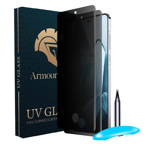 Image of ArmourPro UV Privacy Tempered Glass Screen Protector for OnePlus 13 (6.82 Inch, Pack of 2) Edge to Edge Coverage Anti-Spy /Anti-Peeping 9H Hardness