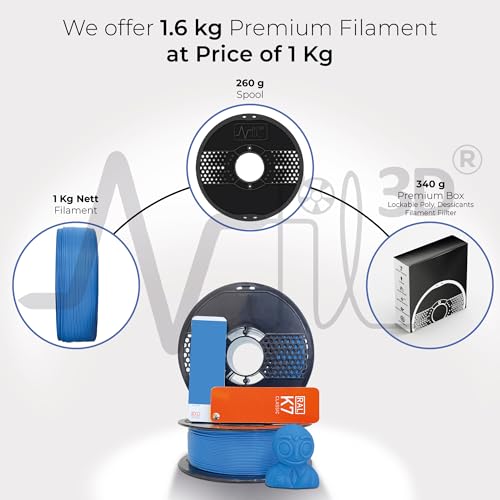 Image of NFIL3D Premium HS PLA+ Electric Blue - 3D Printing Filament | Compatible with All 3D Printers | 1.75mm | 1Kg Nett Weight