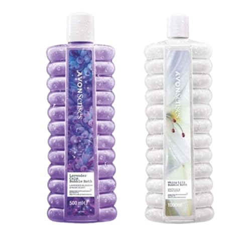 Lavender Blossom & Musk and White Lily & Musk Bubble Bath 500ml Each Pack of 2