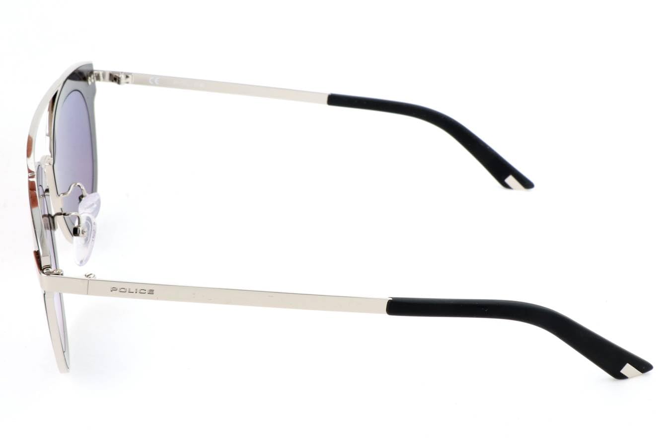 Police Gafas de Sol SPL349 Shiny palladium 47/24/145 Hombres