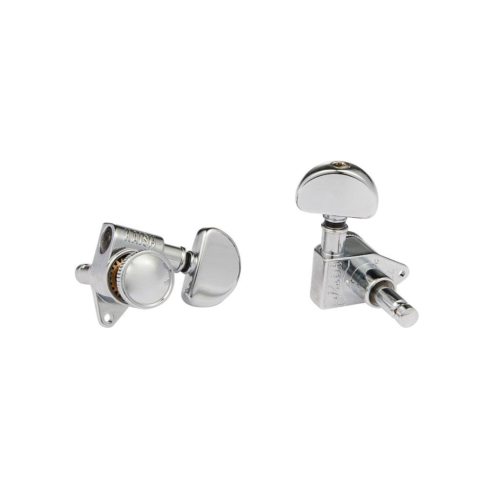 KAISH Accordeurs de verrouillage chromés 3 + 3 mécaniques de verrouillage 21:1 pour guitares américaines LP/Les Paul/SG/ES ou acoustiques