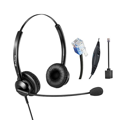 Beebang Phone Headset with Noise Canceling Mic RJ9 Telephone Headset with Mic Mute