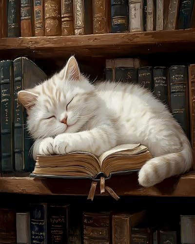 Diamond Painting Chat sur une étagère pour sublimer votre salon - Kit complet art 5D COKYIS 40x50