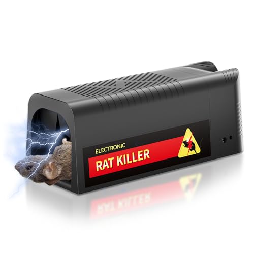 BigKing Elektrische Mausefalle 2000V - Rattenfalle Elektrische Profi Rattenfalle mit Köderrinne - mit Verdunkelungsschutz - für Ratten, Mäuse,...