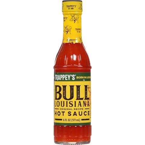 B&G Foods Trappey's Bull Brand Louisiana Hot Sauce Glass Bottle, 6 oz Cover