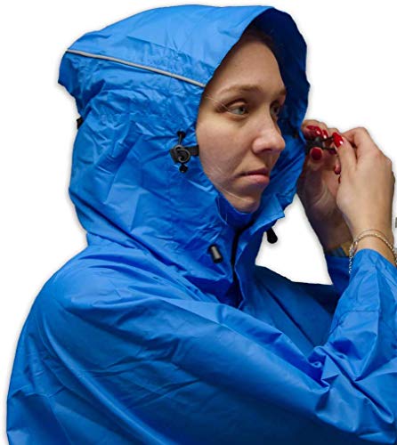 LOWLAND OUTDOOR® Poncho de pluie pour vélo, bleu, Taille unique – vue 2