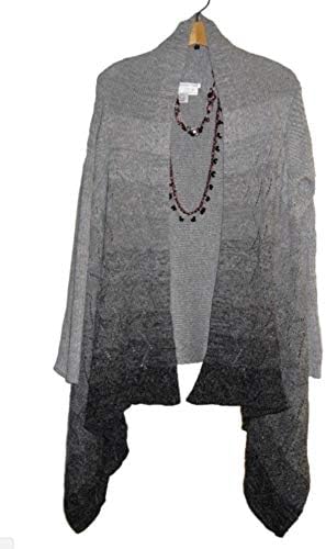 $109 Coldwater creek Chaqueta de punto de invierno de las mujeres del otoño del cabo suéter de la chaqueta solamente, collar no incluido L XL1X2X3X