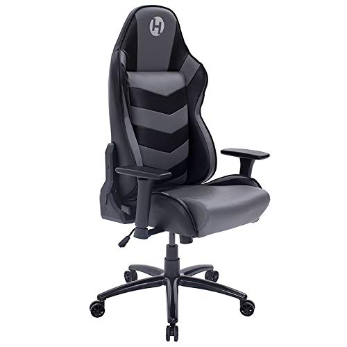 Techni Sport High Back Video Game Chair With Foam Seat And Arms, Reclining Racing Chair With Height And Tilt Adjustment, Grey #TOP4