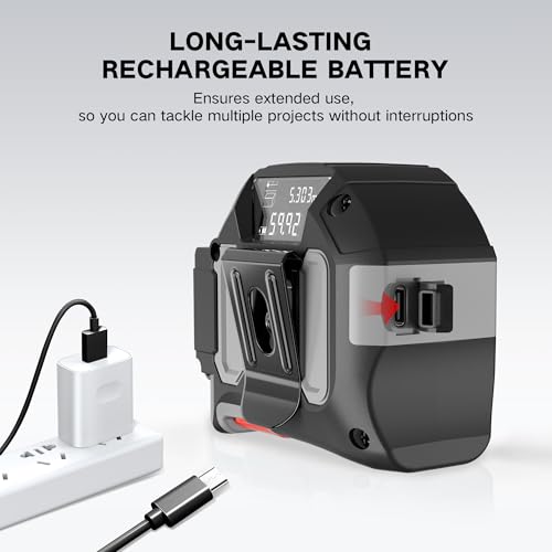 image for KEINVE 2 in 1 Laser Tape Measure, 130Ft Rechargeable Laser Measurement