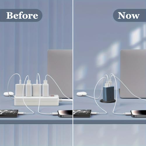 Chargeur USB-C 40W 4 Ports PD 3.0 - Charge Rapide, Adaptateur Secteur pour iPhone 16/15/14/13/12 et Samsung S25/S24/S23, Smartphones – Image 4