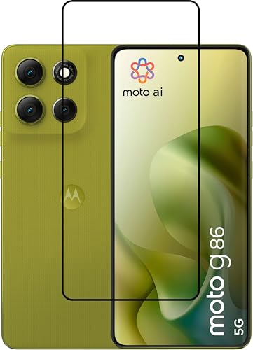 Image of Tempered Glass Screen Protector Compatible For MOTO G86 5G / Motorola G86 5G with Easy Self Installation Kit