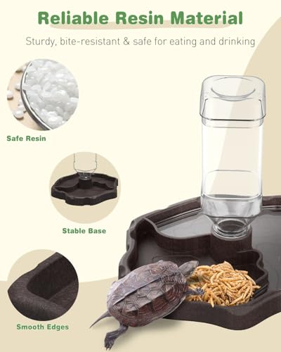 image for Pawfly Automatic Reptile Water Feeder, Tortoise Water Bottle, Turtle F