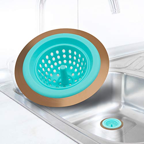 Colador de silicona para fregadero 4.5 pulgadas azul miniatura 6