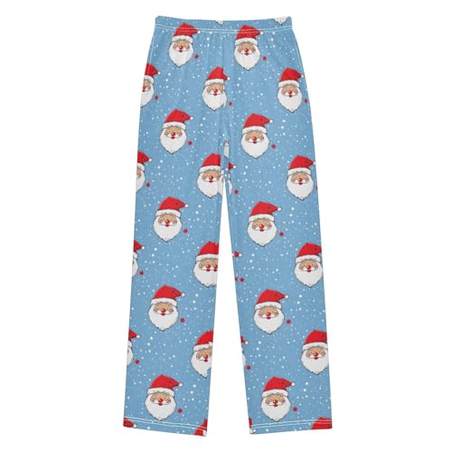 Christmas Pajama Pants Christmas Hat Santa Claus Long Sleep Pants Lounge Bottoms