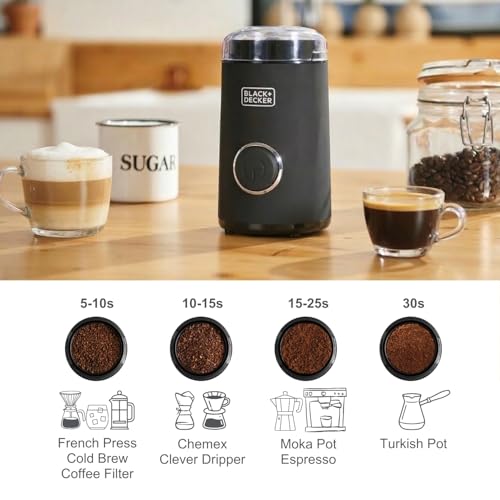 BLACK+DECKER - Koffiemolen, 150W, 12 kopjes, 50g, RVS, Compact – Bild 3