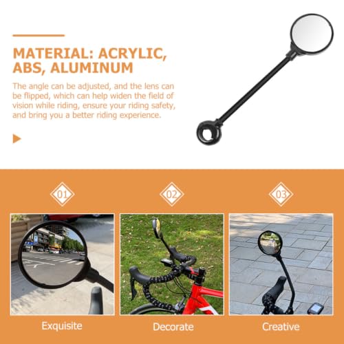 Espejo Retrovisor Convexo Ajustable para Bicicleta, Giratorio 360 Grados para Ciclismo miniatura 5