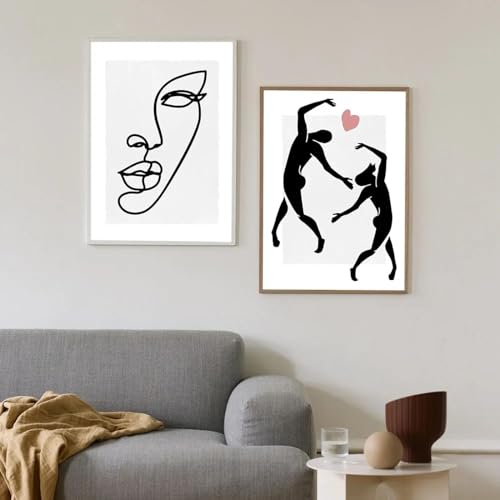 Affiches minimalistes de danseuse pour grand mur vide