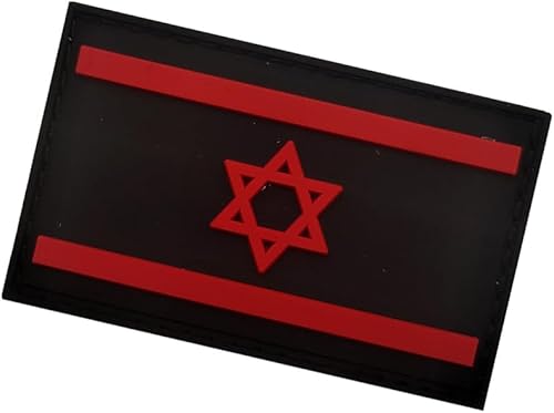 Miniatura 6 de Parche de PVC con bandera de Israel para coser en bordado, insignias tácticas israelíes de IL, emblema militar de moral militar, parches de gancho
