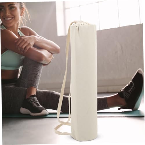 Bolsa de tela para esterilla de yoga Gatuida de gran capacidad en color beige deportivo 4