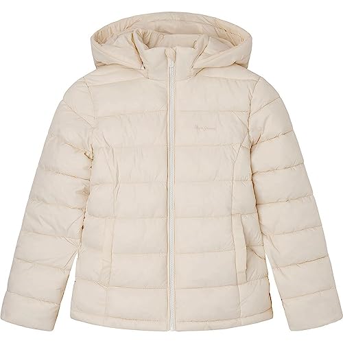 Pepe Jeans Simone Short Jacket, Blanco (Mousse), 14 Years Niña