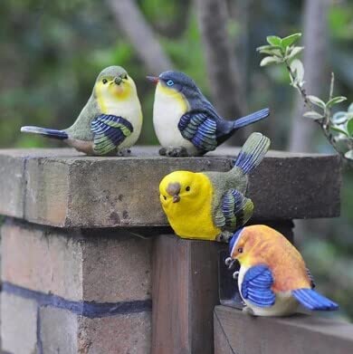 Faux oiseau extérieur résistant pour fenêtre - Statuette décorative de salon