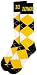 NCAA Iowa Hawkeyes Argyle Socks Yellow/Black-One size fits most