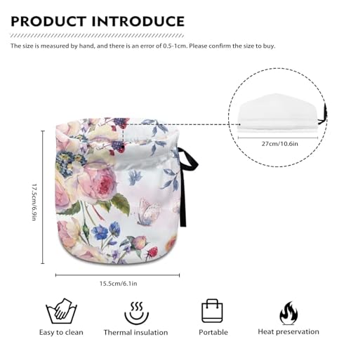 Image of Floral Tea Cozy Insulation Kitchen Accessory Tea Cozies Covers Kitchen Home Decorative Tea Pots Cozy for Keeping Warm Kettle Dust Cover