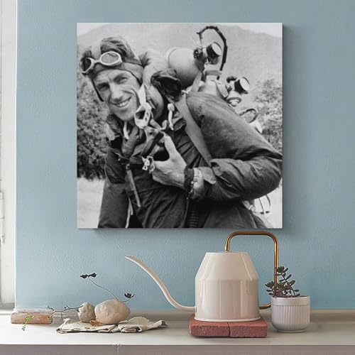 Impression sur toile Edmund Hillary 40x40 cm pour salon et chambre - 3